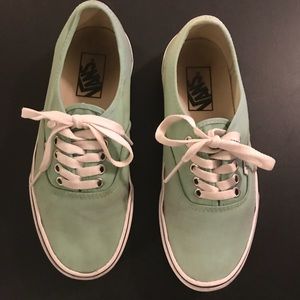 Classic Mint Green Vans. Size 8 women/6.5 men